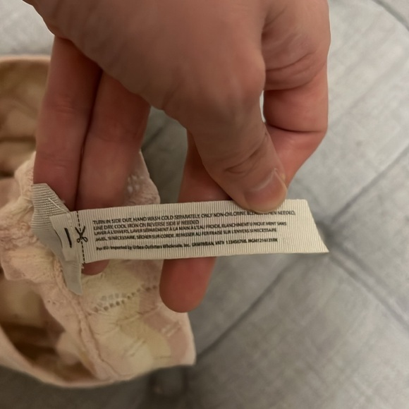 Free People Intimately Free Chevon Pink Beige and Cream Knitted Shorts - Picture 4 of 9